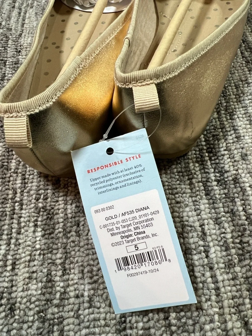 Cat & Jack Diana Slip-On Ballet Flats Size 5